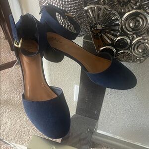 Style & Co. Navy Heels with Ankle Strap